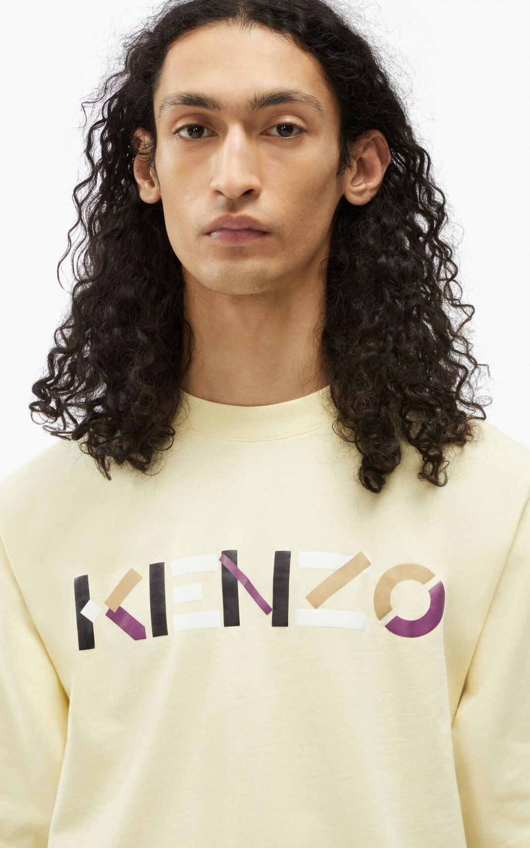 Kenzo Multicoloured oversize Logo Majice Muške - Krem - Hrvatska YVLWRF594